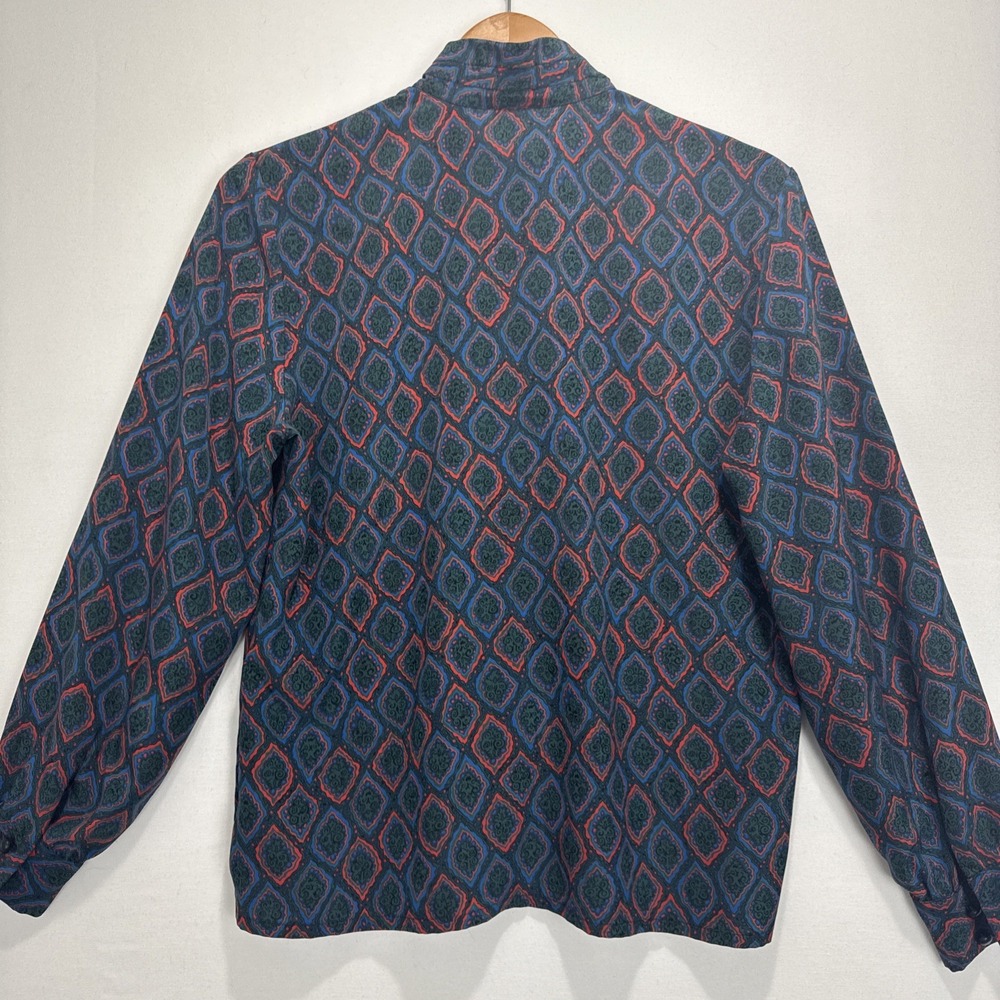 VTG Pendleton Dress Shirt Women's Sz 10 Medallion Print Made in USA Petite - Picture 10 of 10